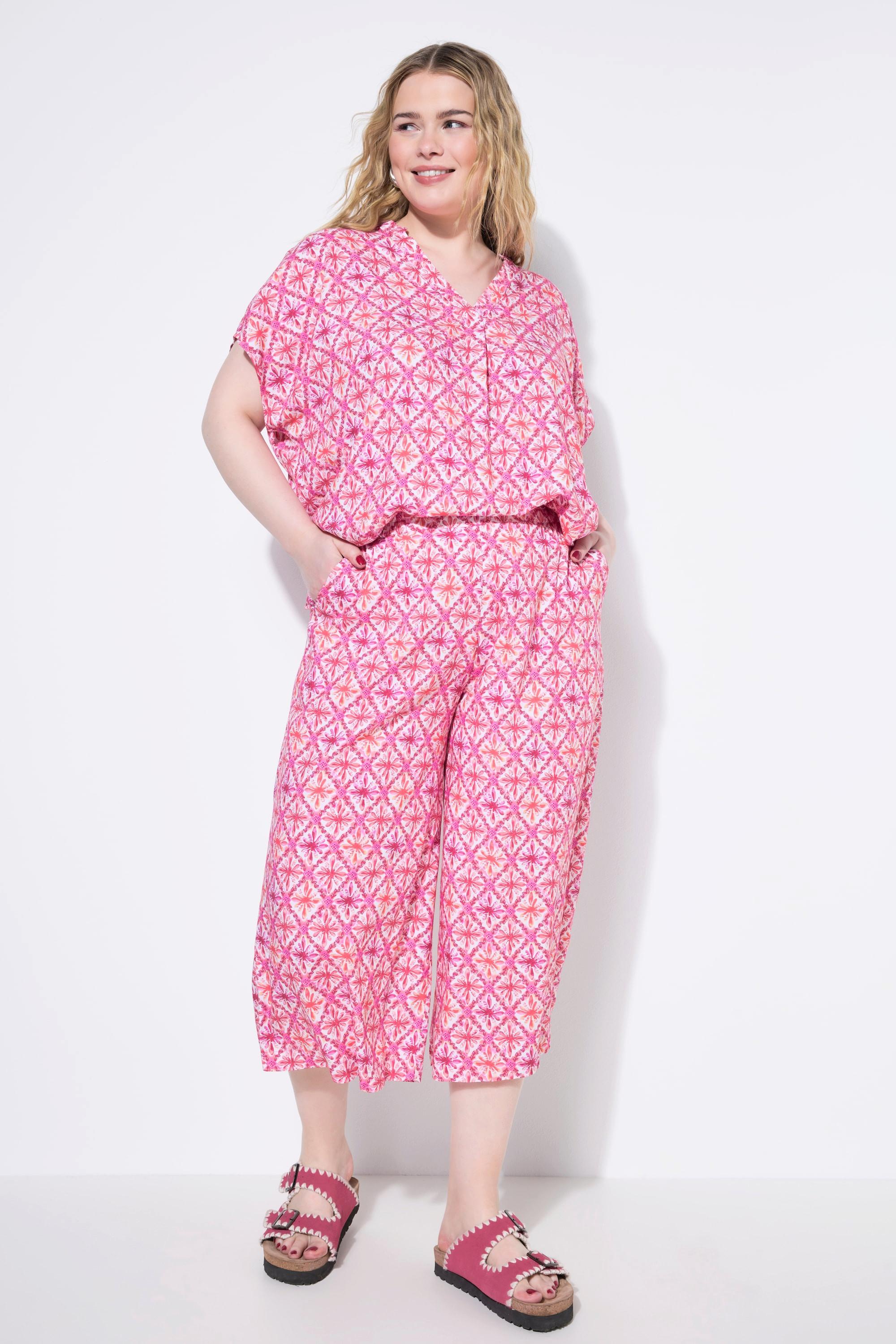 Studio Untold Culottes Taglio Gamba Ampio Stampa Rombi  