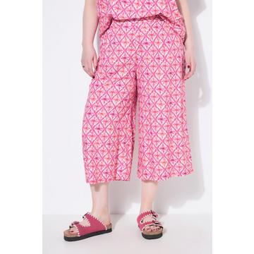 Culottes con taglio della gamba ampio e stampa colorata a rombi