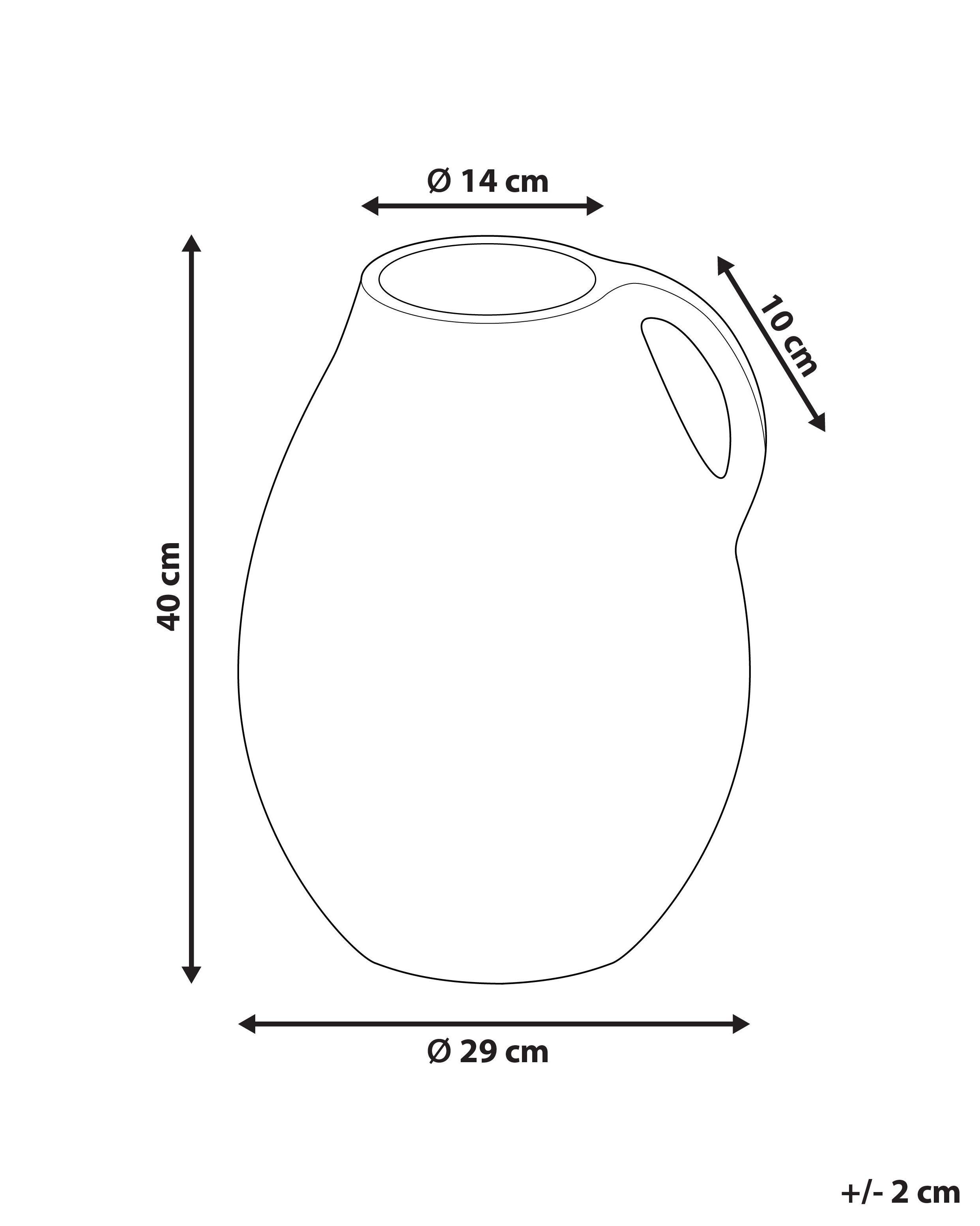 Beliani Vase décoratif en Terre cuite Rustique KULIM  