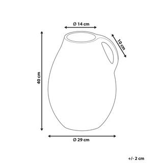 Beliani Vase décoratif en Terre cuite Rustique KULIM  