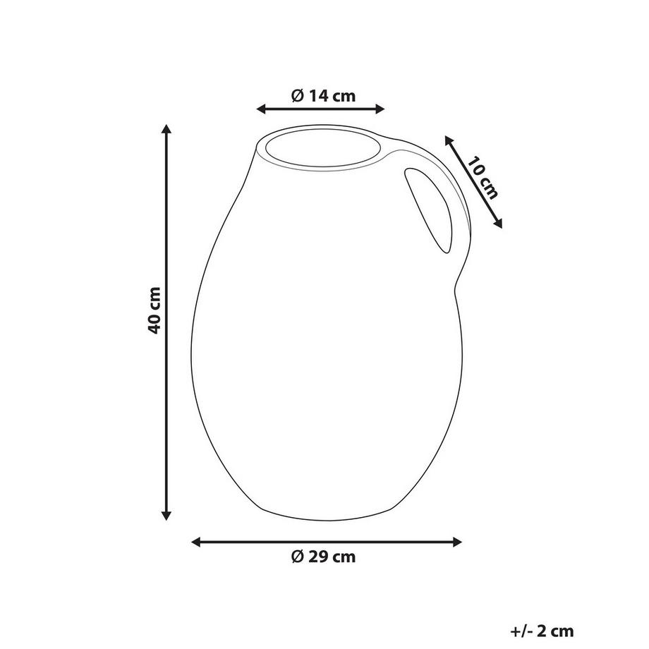 Beliani Dekovase aus Terrakotta Rustikal KULIM  