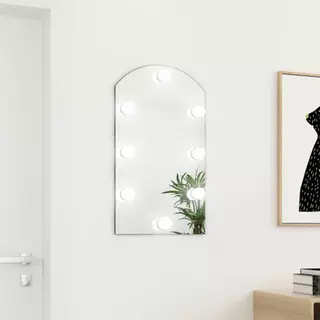 Coiffeuse - Miroir à LEDs et rangements - Blanc - JOSEPHINE