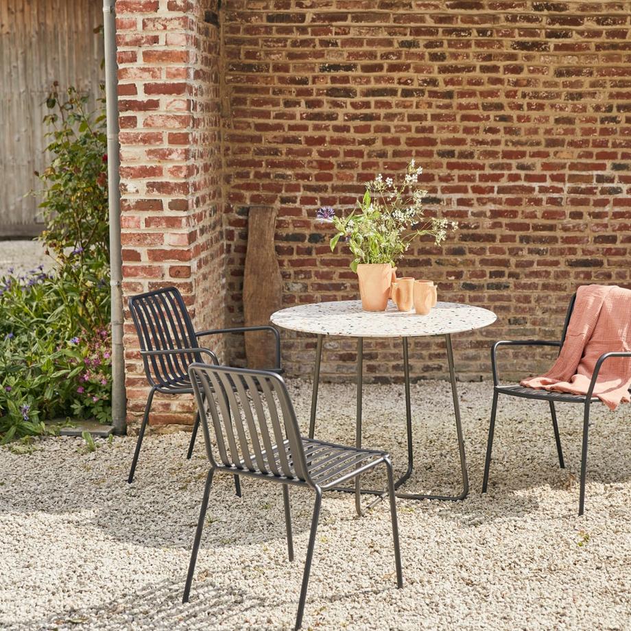 Tikamoon Table de jardin ronde Elio  