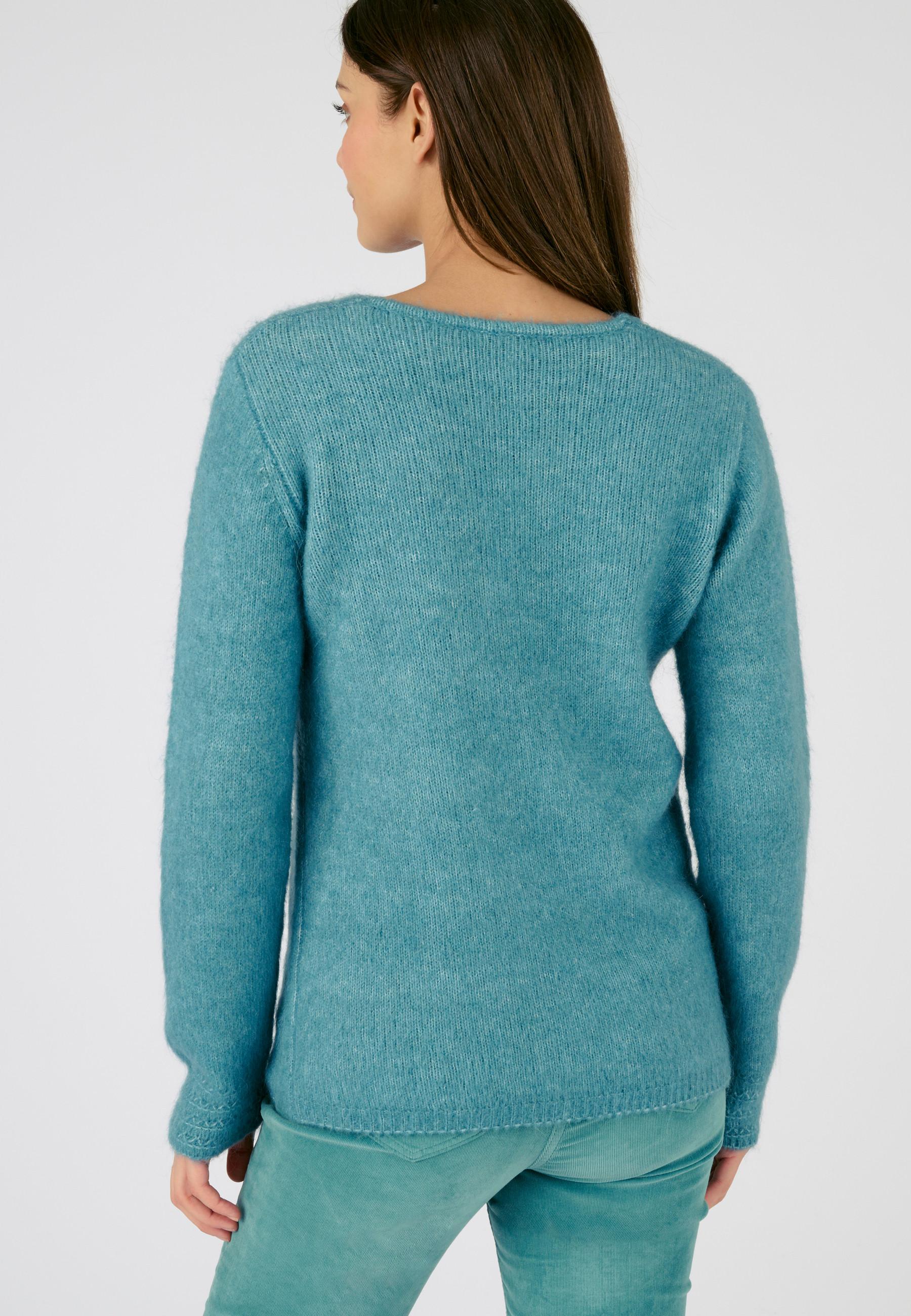 Damart  Pullover aus Mohairgemisch mit Spitzenkragen 