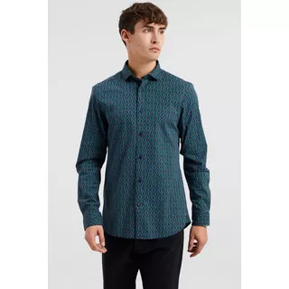WE Fashion  Chemise Slim Fit À Motif Homme 