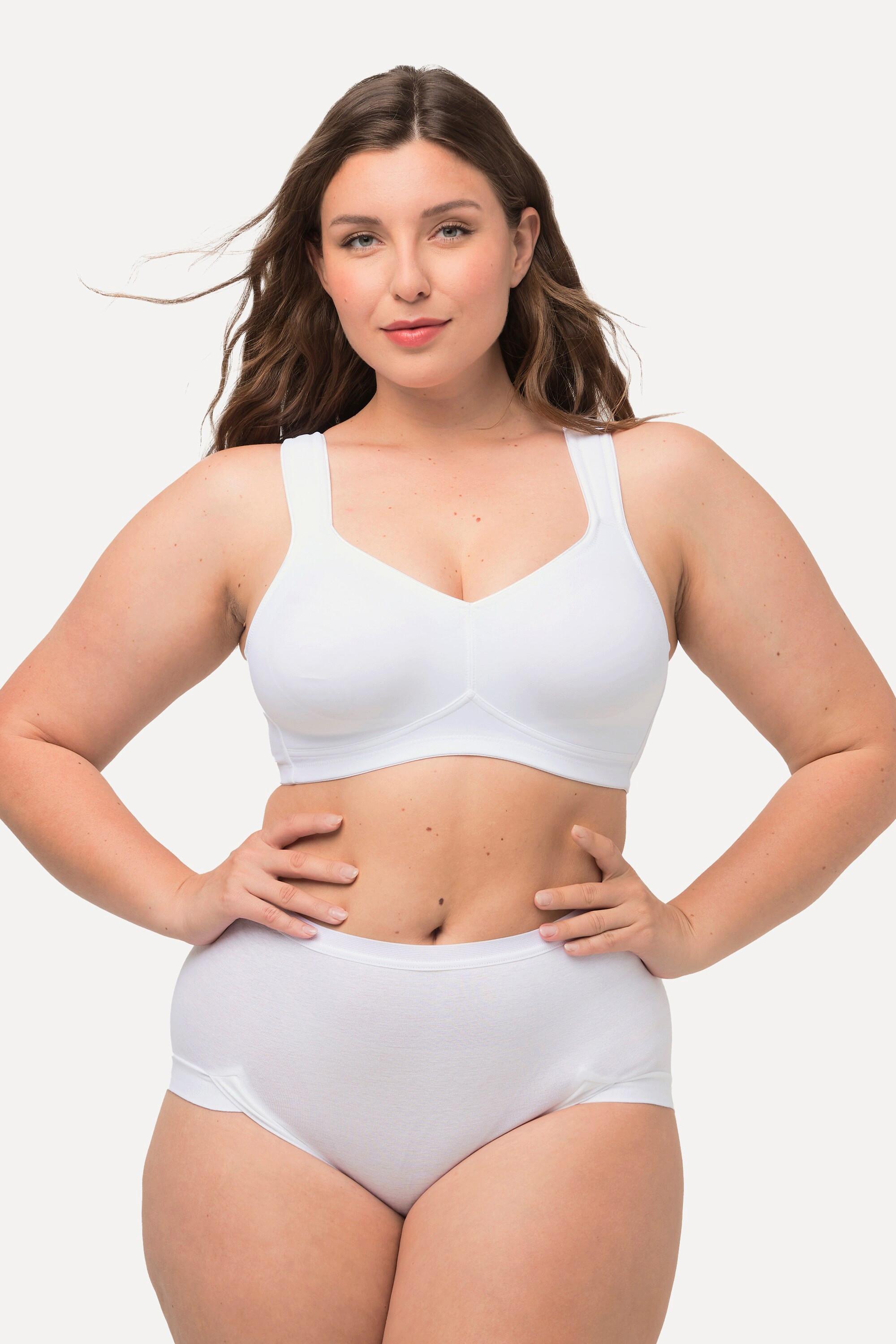 Ulla Popken Reggiseno in microfibra confezione da 2 senza ferretto coppe preformate  