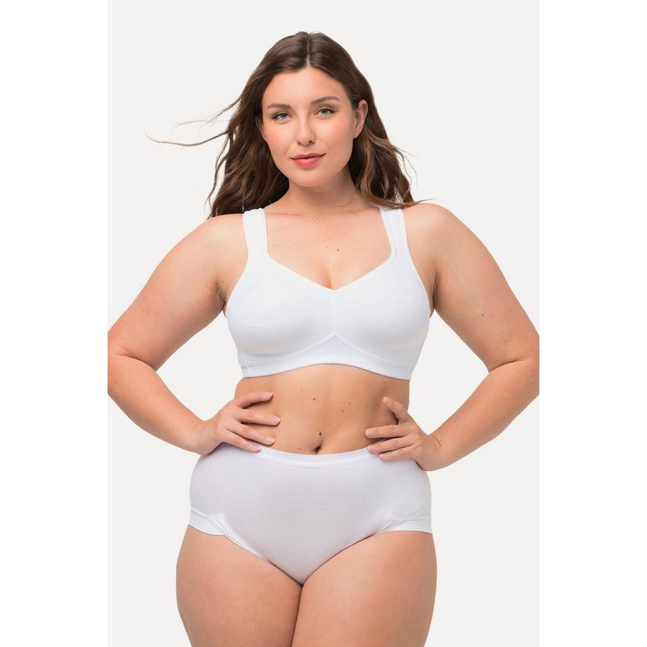 Ulla Popken Reggiseno in microfibra confezione da 2 senza ferretto coppe preformate  