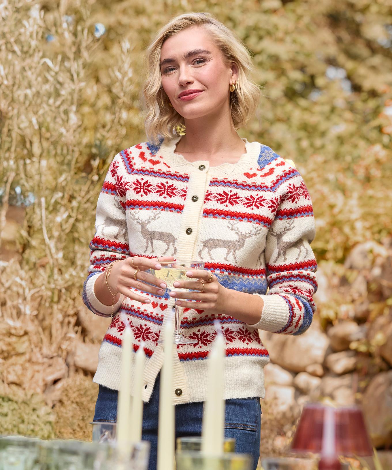 Joe Browns Cardigan d'hiver motif Fair Isle  