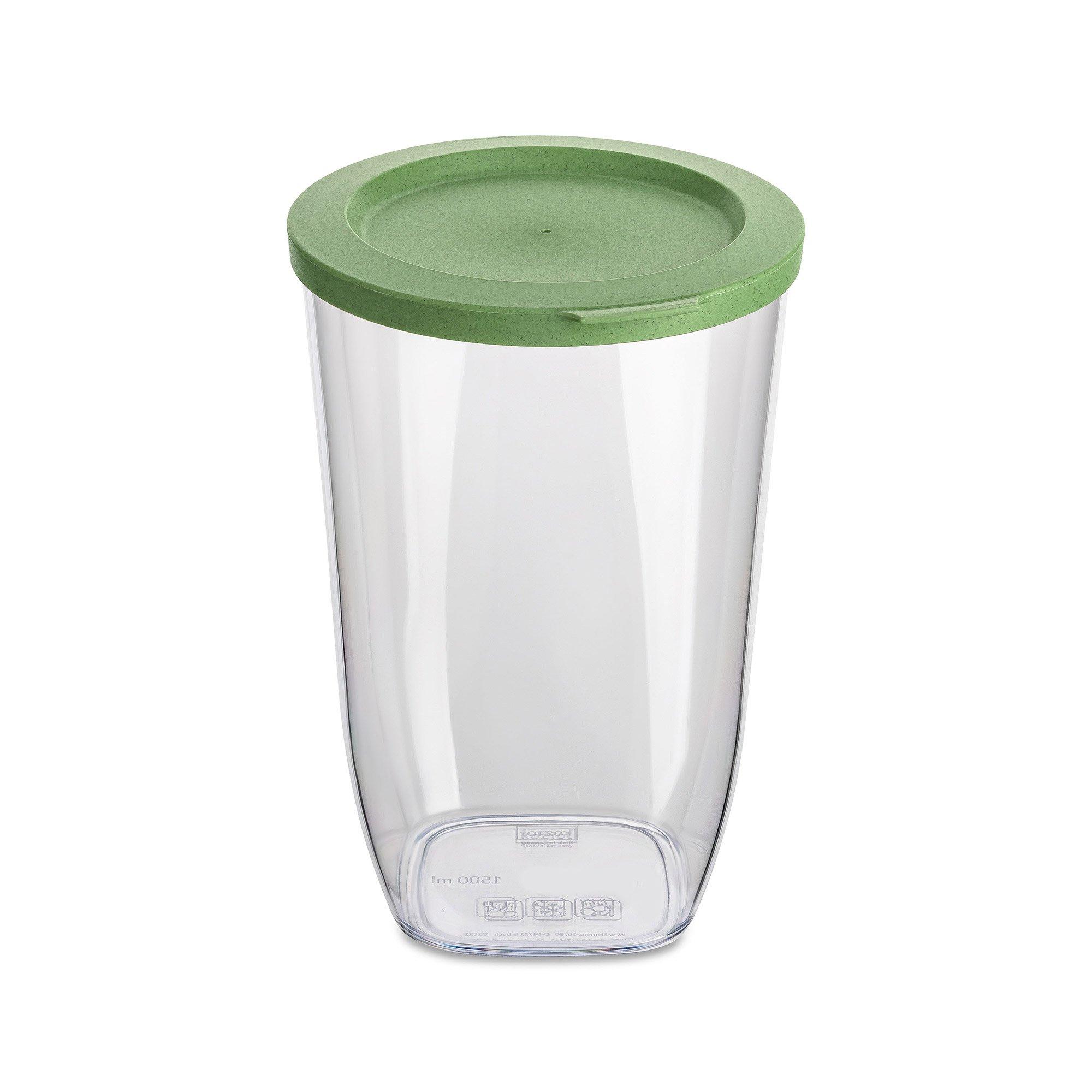 koziol  koziol Connect Dry M Rotondo Barattolo 1,5 L Verde, Trasparente 1 pz 