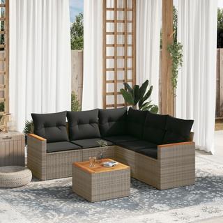 VidaXL set divano da giardino Polirattan  