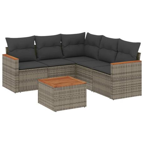 VidaXL set divano da giardino Polirattan  