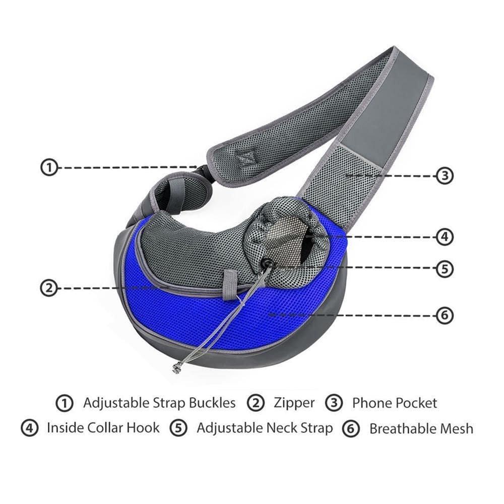 B2X Petit Sac de Transport pour Animaux Bleu  