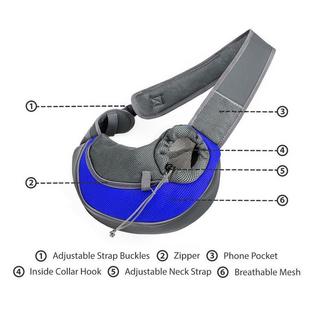 B2X Petit Sac de Transport pour Animaux Bleu  