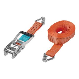 Pricenet  Sangle d'arrimage à cliquet + 2 crochets 8 mètres 5000kg 