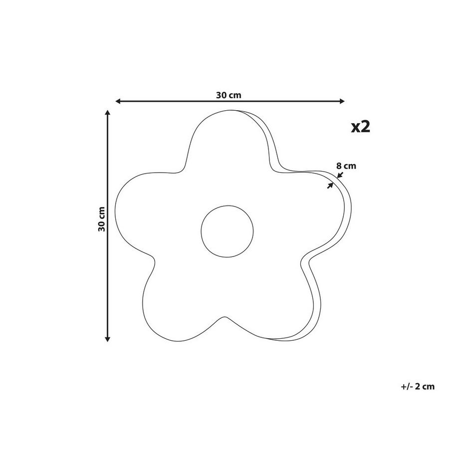Beliani Set di 2 cuscini en Cotone Retrò SORREL  