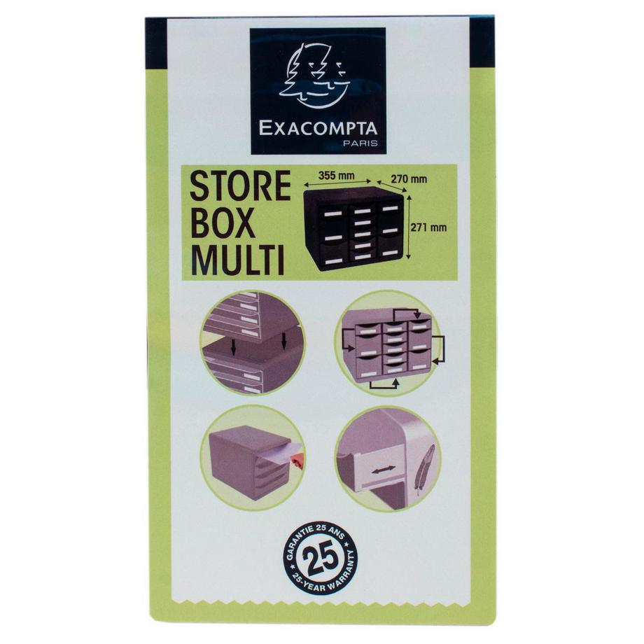 Exacompta Moule de classement Storebox Multi 11 tiroirs Office  