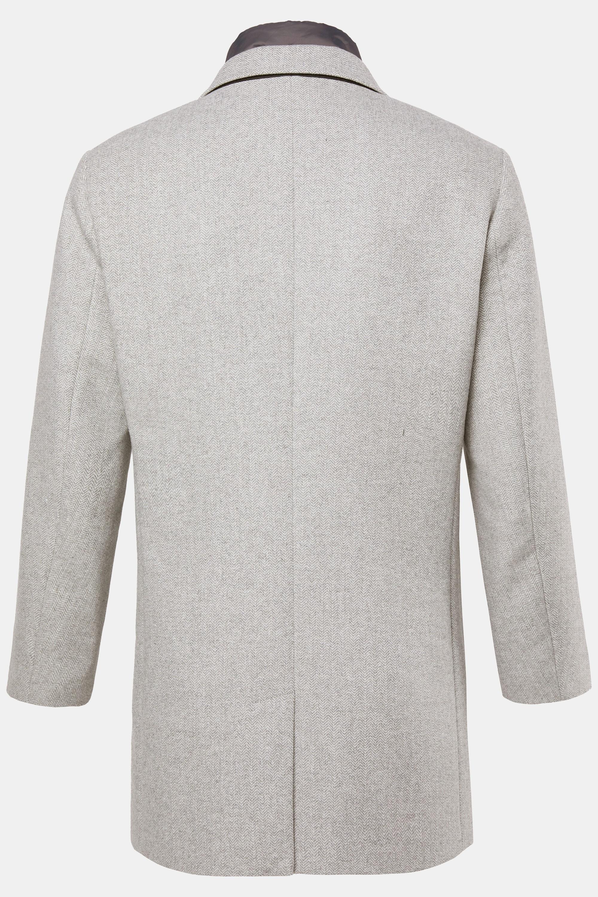 JP1880 Wollmix-Mantel mit Nylon-Einsatz und Reverskragen  