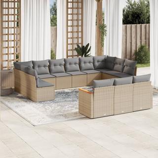 VidaXL set divano da giardino Polirattan  