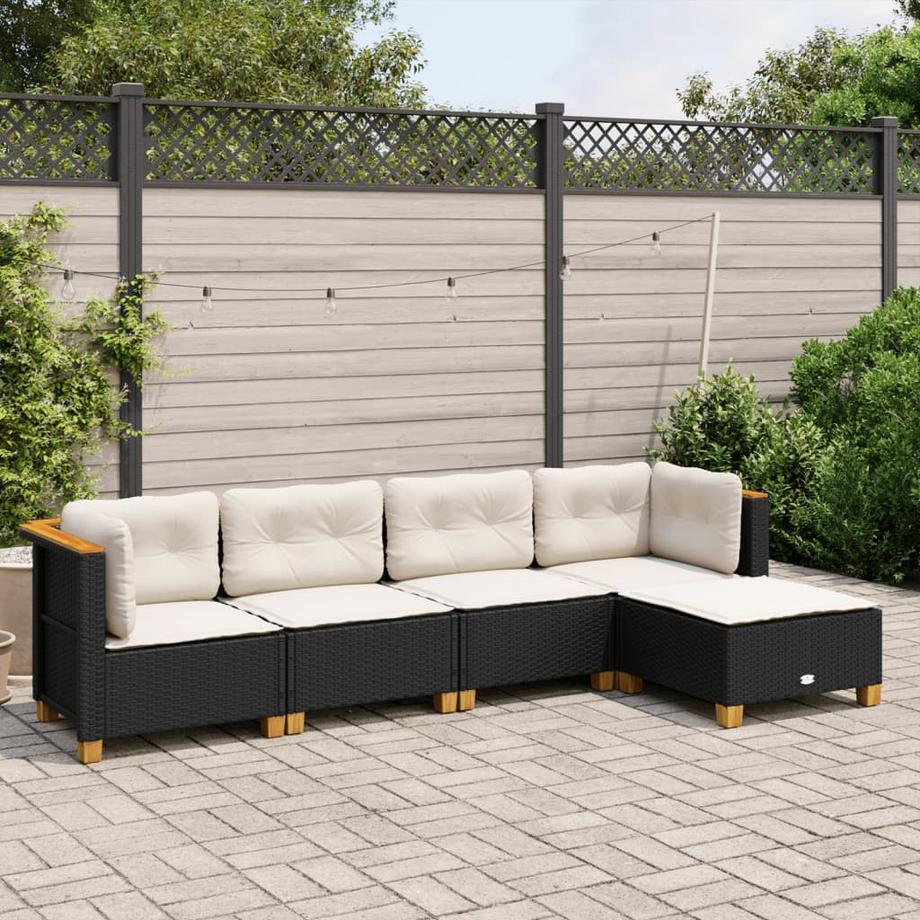 VidaXL set divano da giardino Polirattan  