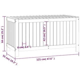 VidaXL Boîte de rangement de jardin bois de pin  