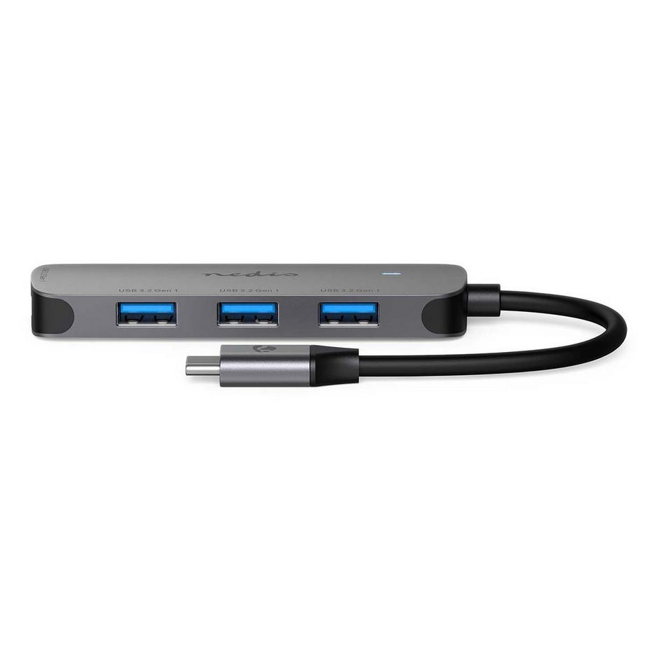 Nedis  USB-Hub | 1x USB-C™ | 4x USB-A-Buchse | 4-Port-Anschluss/-Anschlüsse | USB 3.2 Gen 1 | USB Power | 5Gbps 