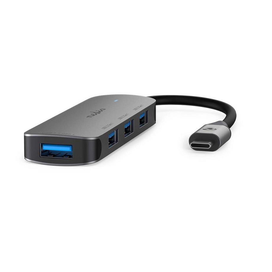 Nedis  USB-Hub | 1x USB-C™ | 4x USB-A-Buchse | 4-Port-Anschluss/-Anschlüsse | USB 3.2 Gen 1 | USB Power | 5Gbps 