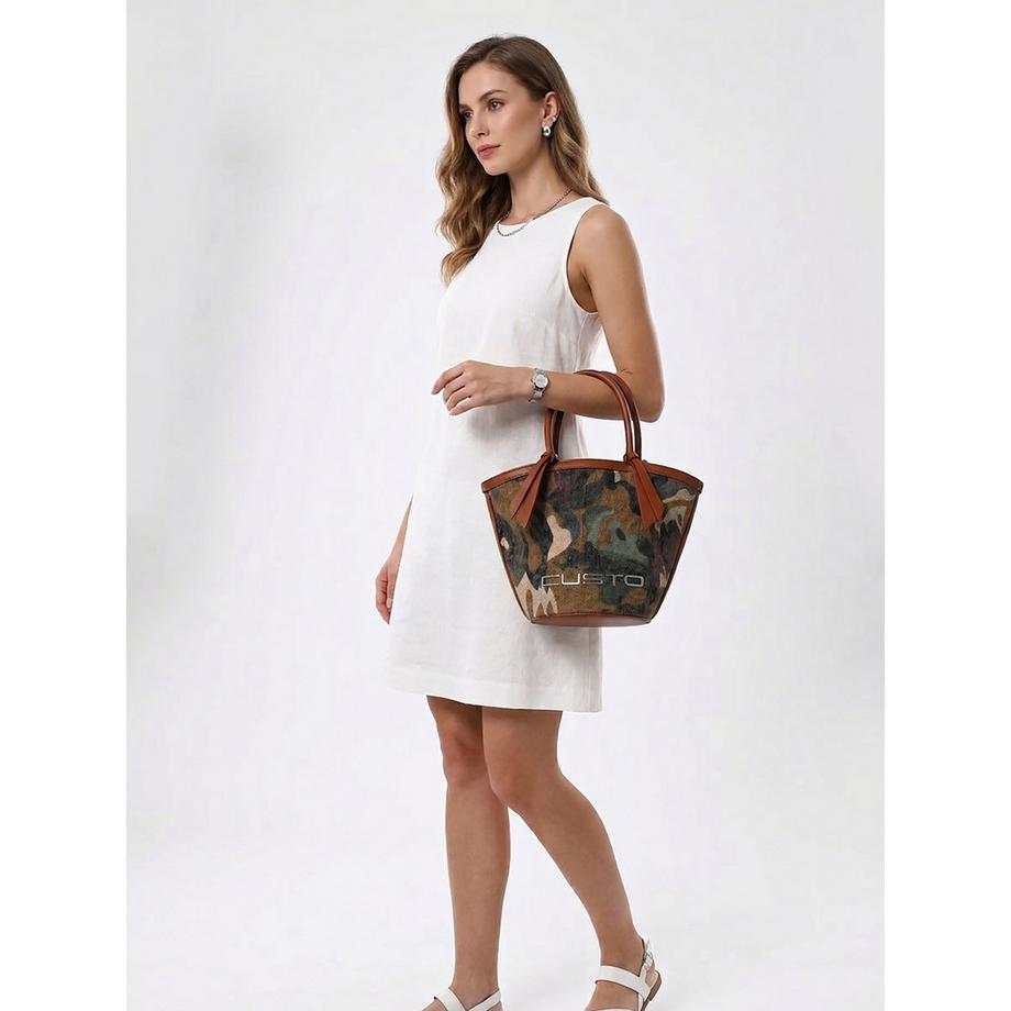 custo BARCELONA Sac à main imprimé camouflage avec poignée supérieure  
