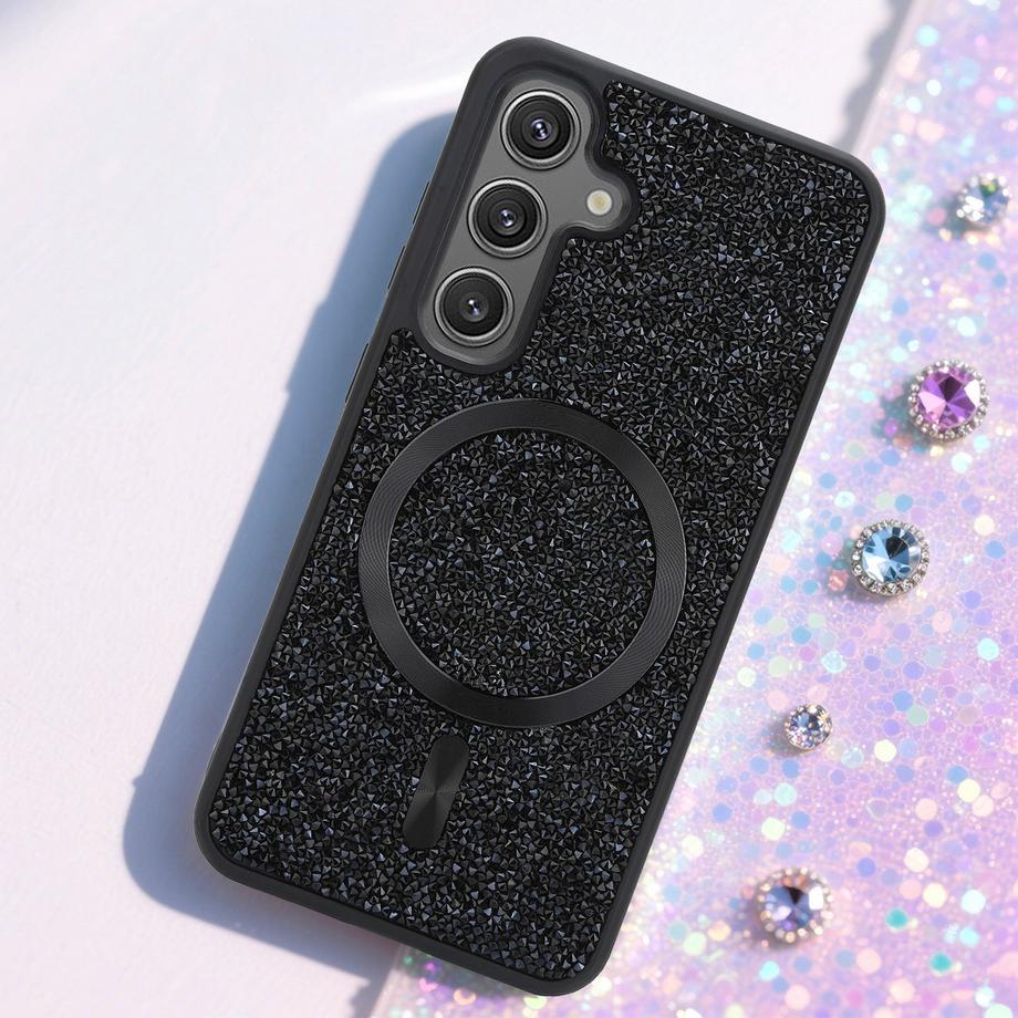 Cadorabo  Samsung Galaxy S24 Hülle kompatibel mit MagSafe Glitzer Diamant Design 