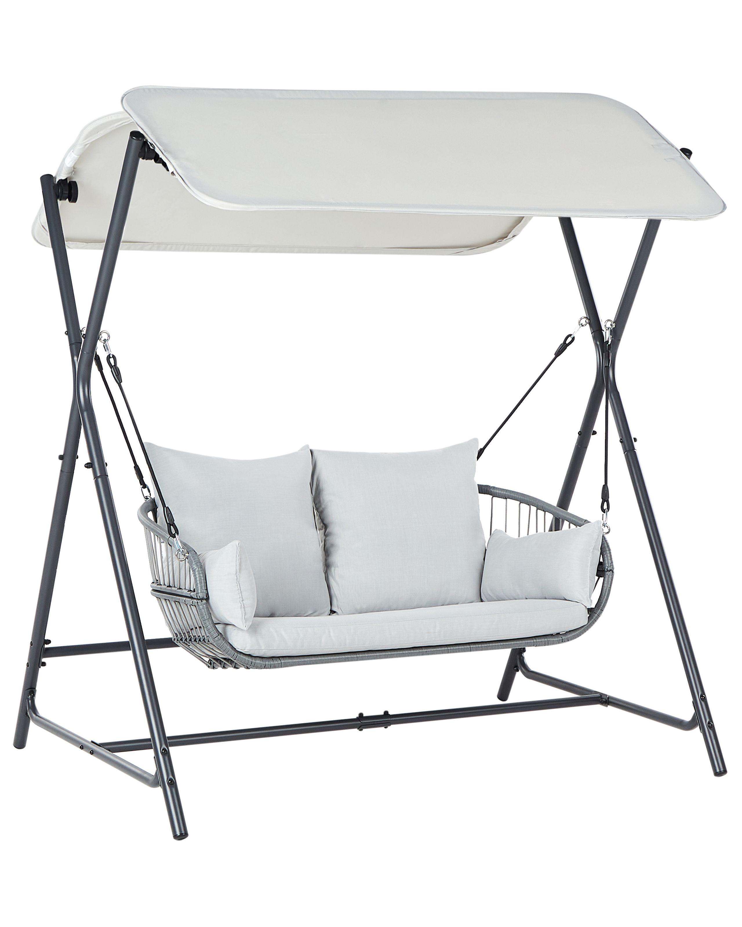 Beliani Hollywoodschaukel aus Stahl Mediterran FIASTRA  