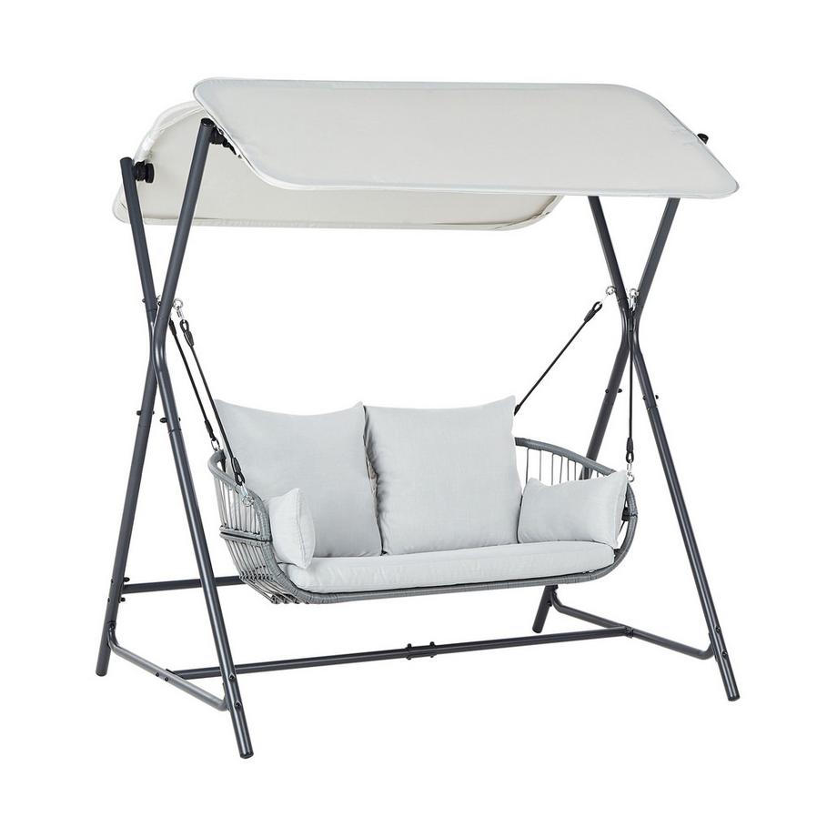 Beliani Hollywoodschaukel aus Stahl Mediterran FIASTRA  