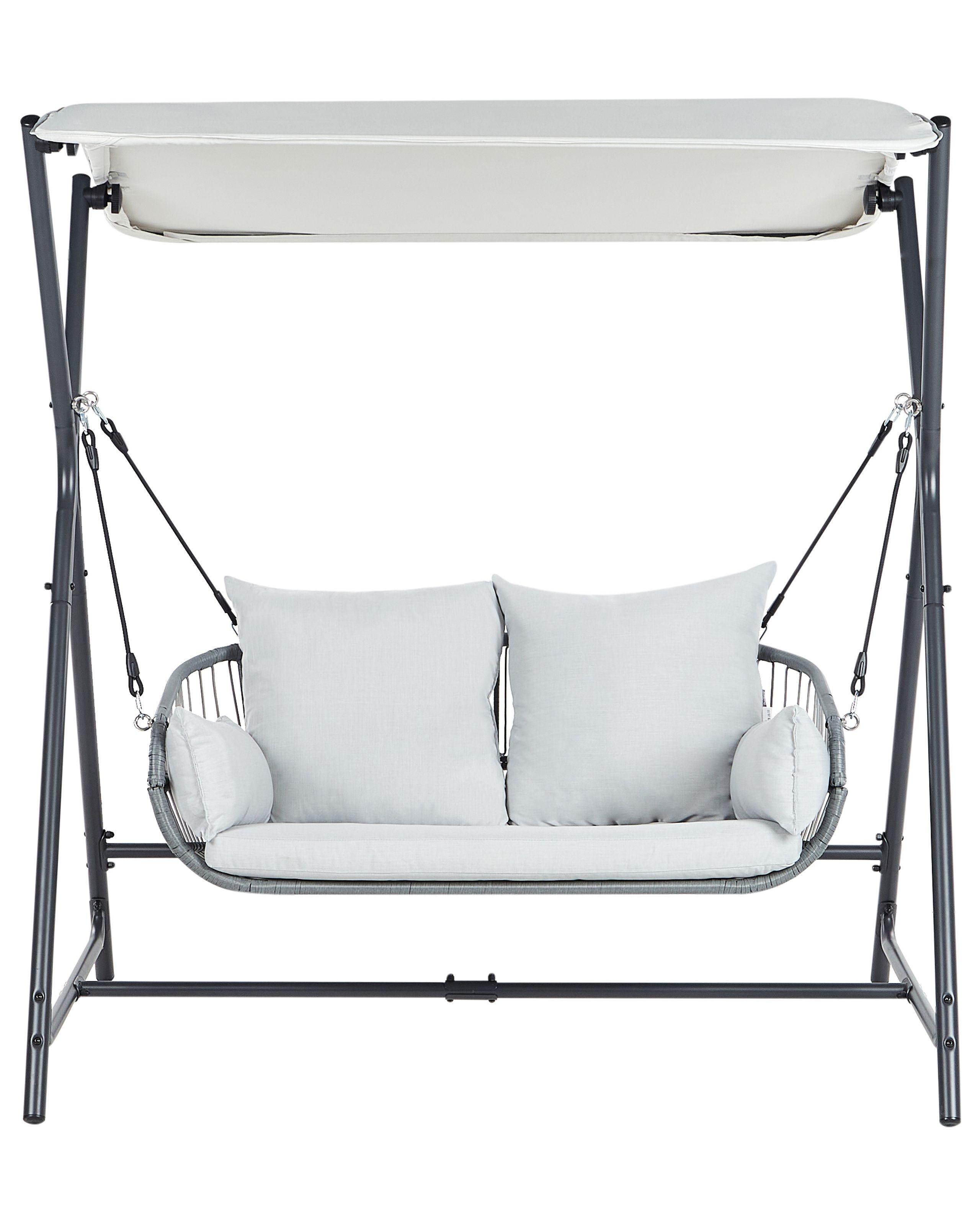 Beliani Hollywoodschaukel aus Stahl Mediterran FIASTRA  