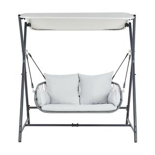 Beliani Hollywoodschaukel aus Stahl Mediterran FIASTRA  