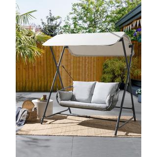 Beliani Hollywoodschaukel aus Stahl Mediterran FIASTRA  