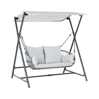 Beliani Hollywoodschaukel aus Stahl Mediterran FIASTRA  