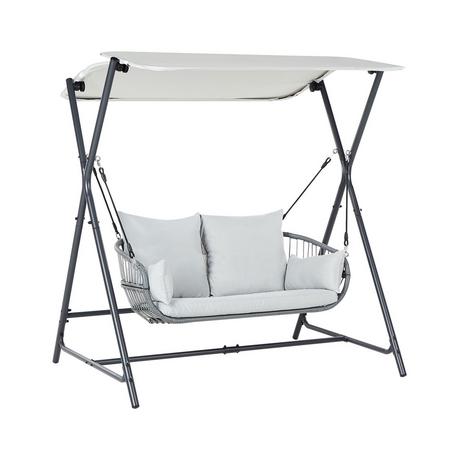 Beliani Hollywoodschaukel aus Stahl Mediterran FIASTRA  