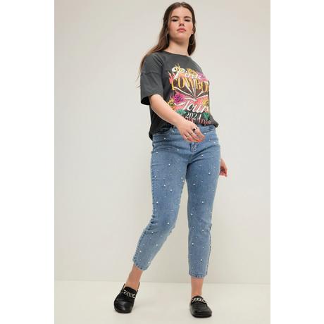 Studio Untold  Mom-Jeans, Zierperlen, 5-Pocket 