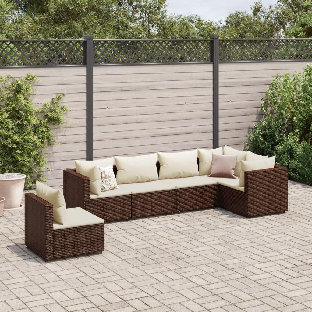 VidaXL set salotto da giardino Polirattan  