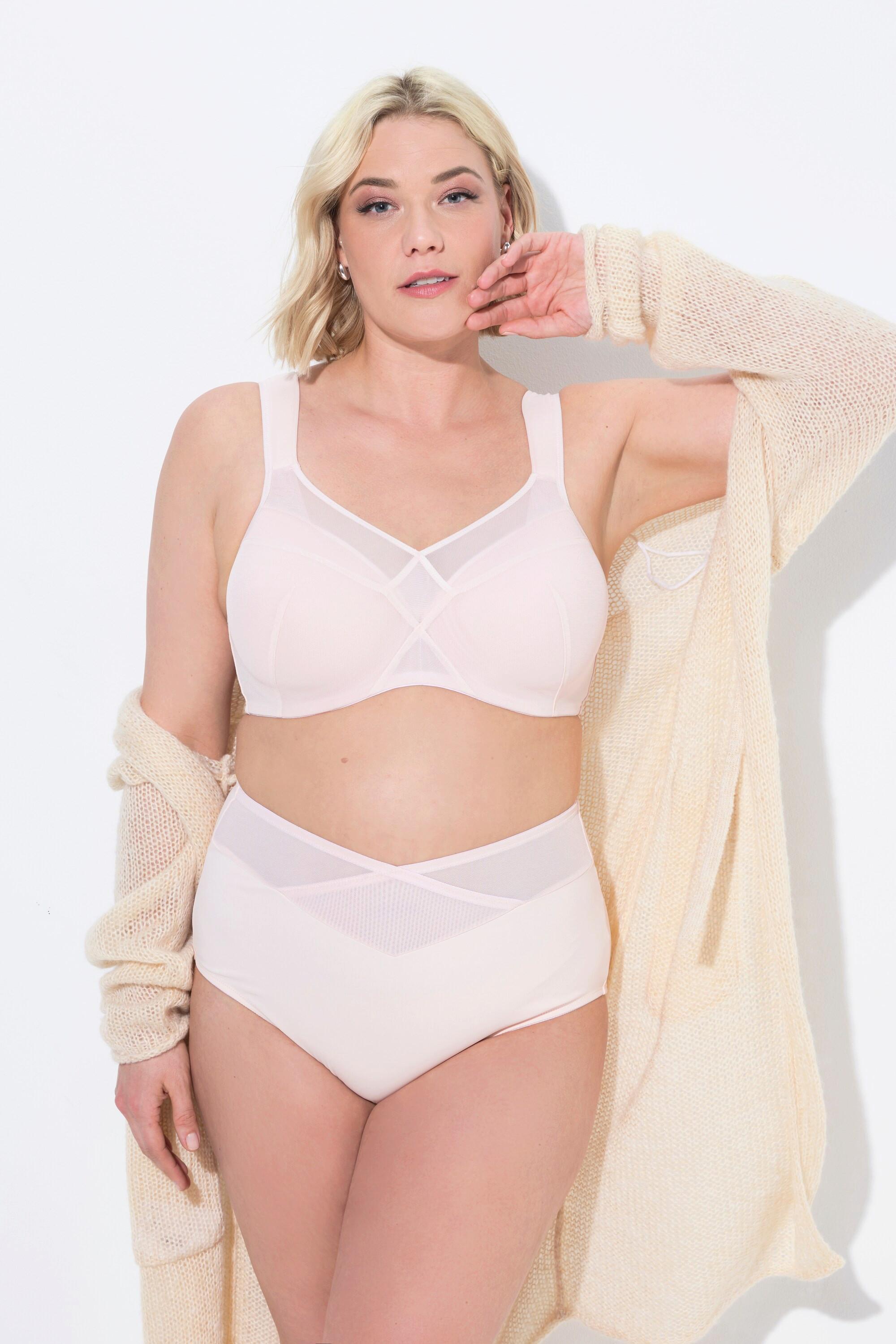 Ulla Popken Reggiseno con ferretto coppe morbide inserto in mesh  