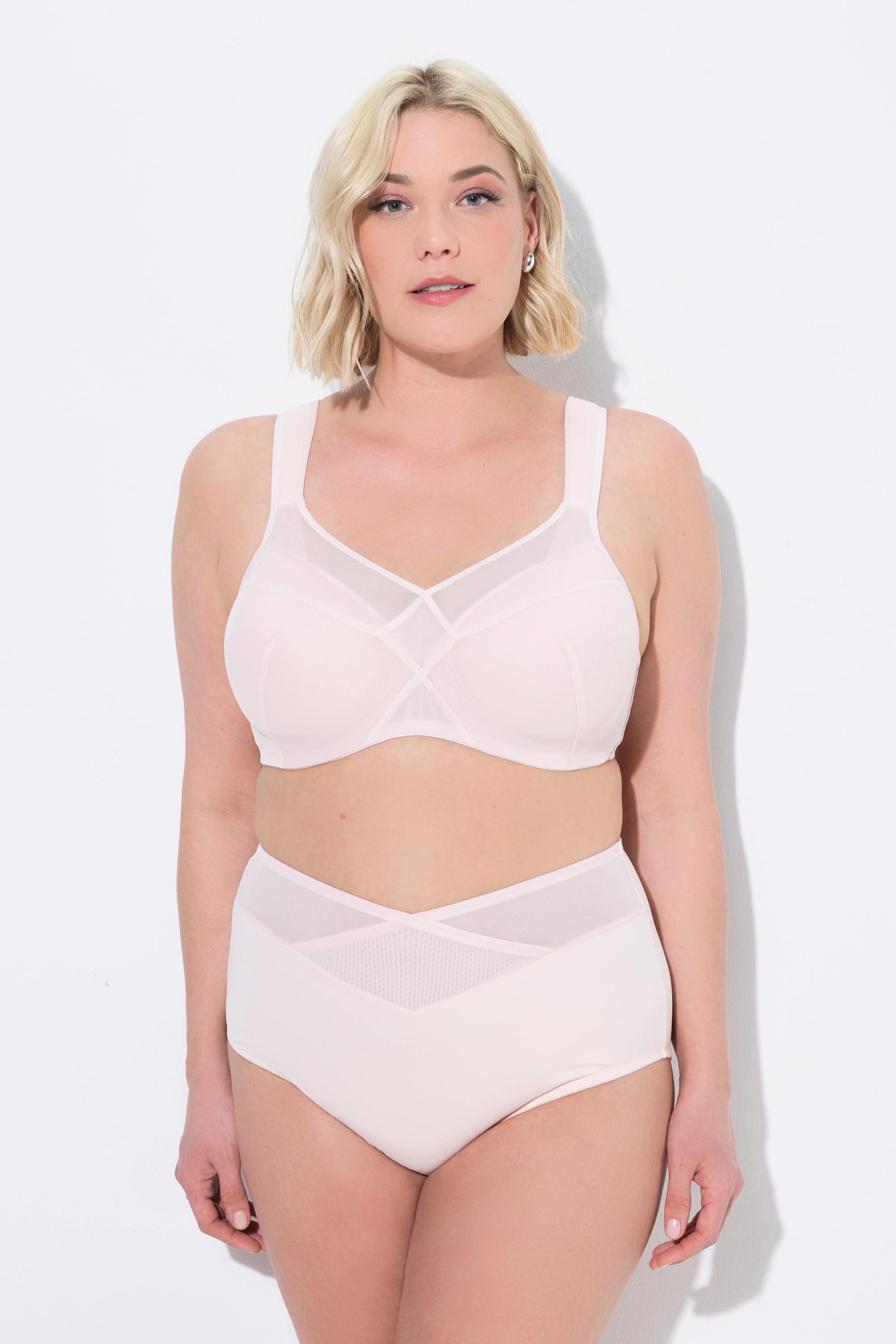 Ulla Popken Reggiseno con ferretto coppe morbide inserto in mesh  