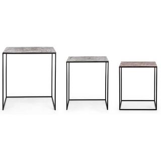 mutoni Table d&#039;appoint Tahir carrée (lot de 3)  