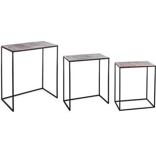 mutoni Table d&#039;appoint Tahir carrée (lot de 3)  