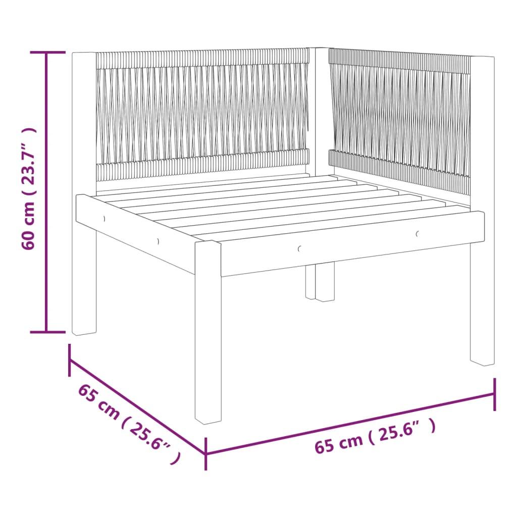 VidaXL Canapé d'angle bois  