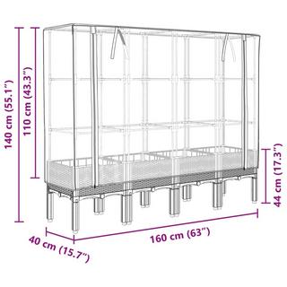 VidaXL Jardinière surélevée polypropylène  