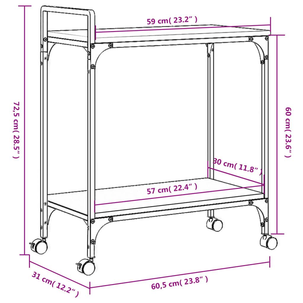 VidaXL Chariot de cuisine bois d'ingénierie  