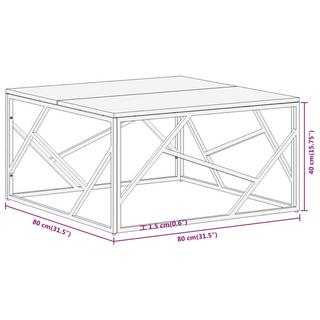 VidaXL Table basse acier inoxydable  