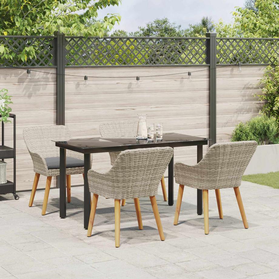 VidaXL Ensemble de salle à manger pour jardin poly rattan  