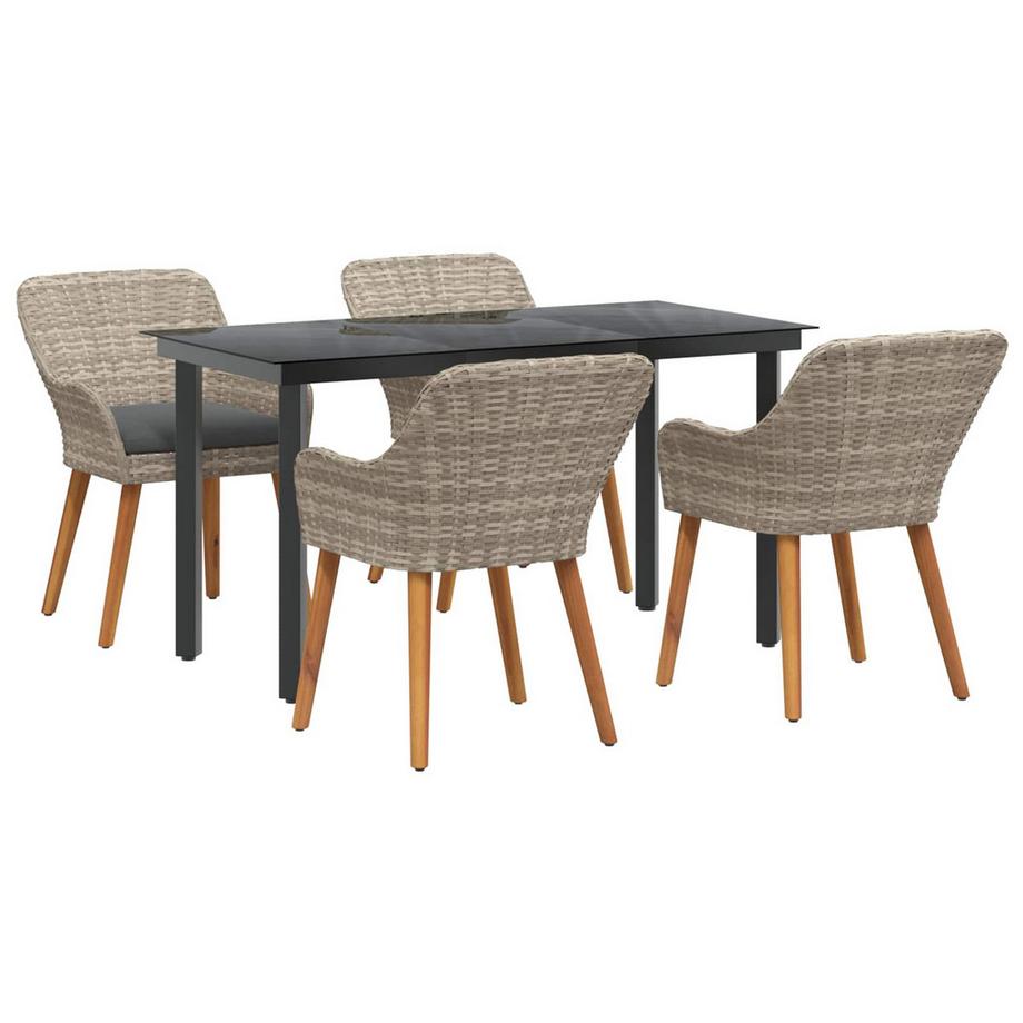 Ensemble de salle à manger pour jardin poly rattan