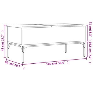 VidaXL Table basse métal  