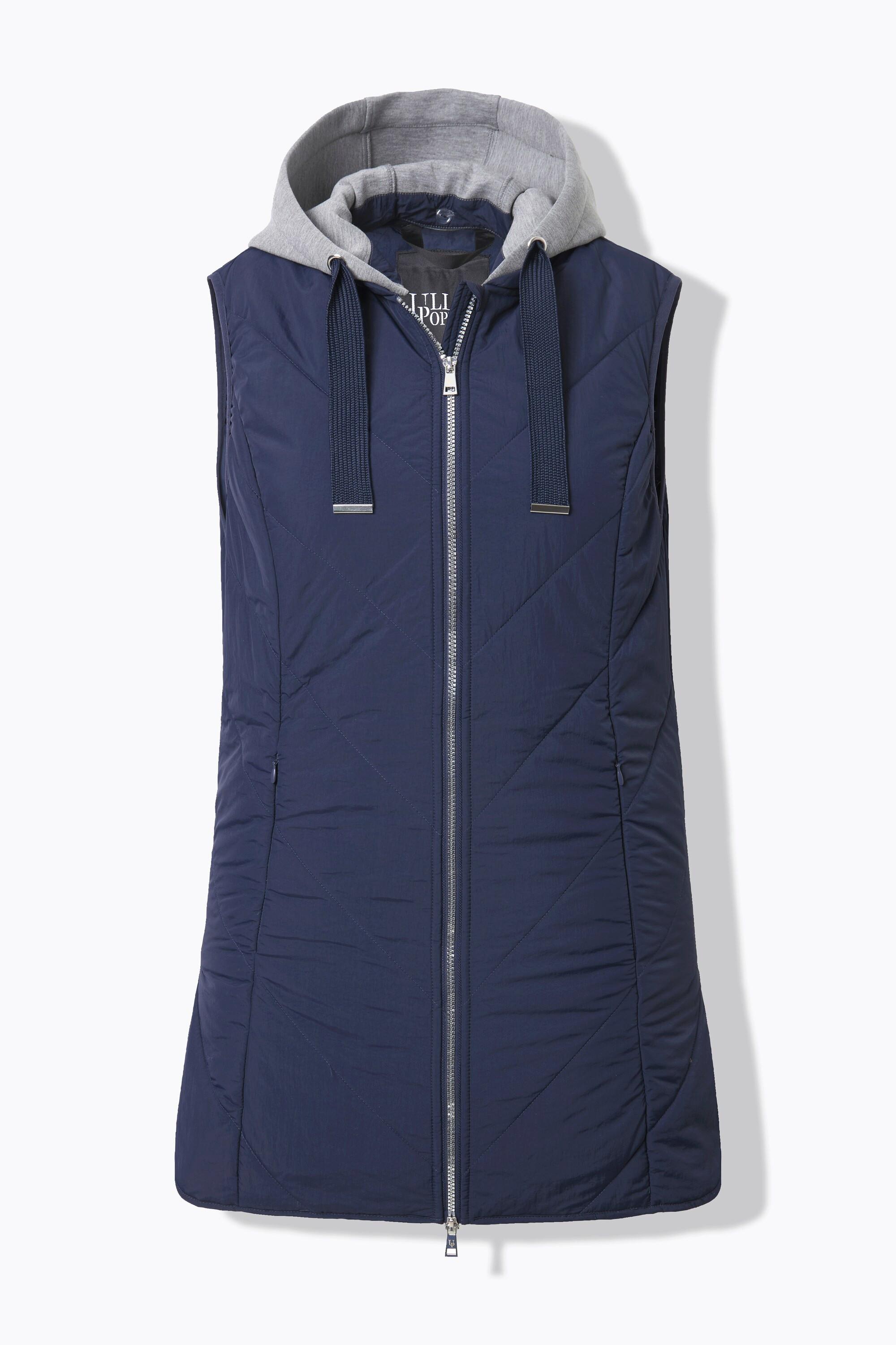 Ulla Popken Gilet Trapuntato Funzionale Idrorepellente Cappuccio  