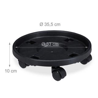 B2X Pflanzenroller Kunststoff Groß 2er Set  